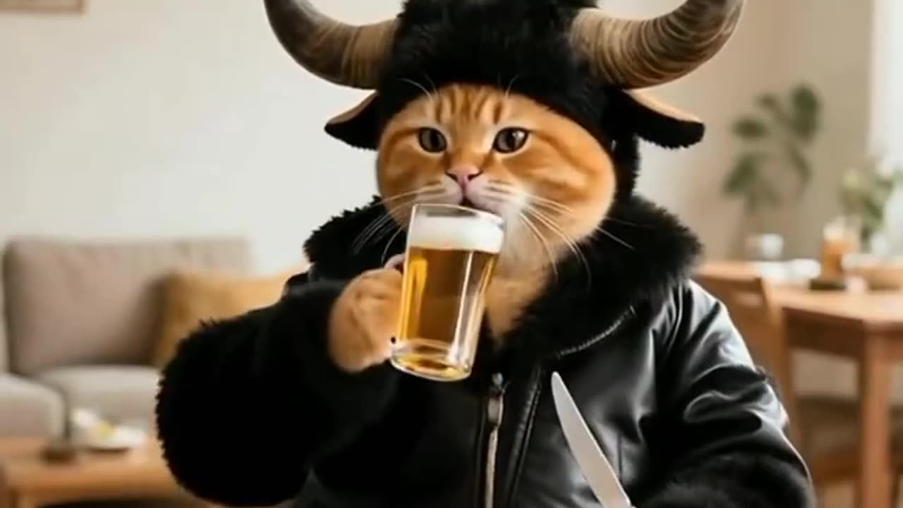 Cat and bull