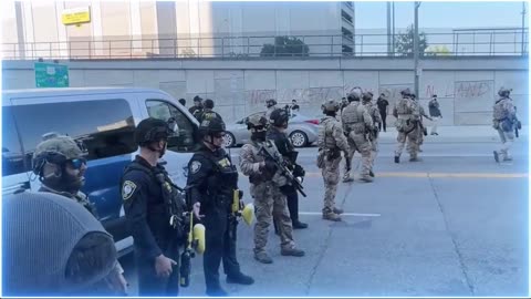 Chaos Erupts at Federal Building: Marines Hold the Line Amid Protest Violence