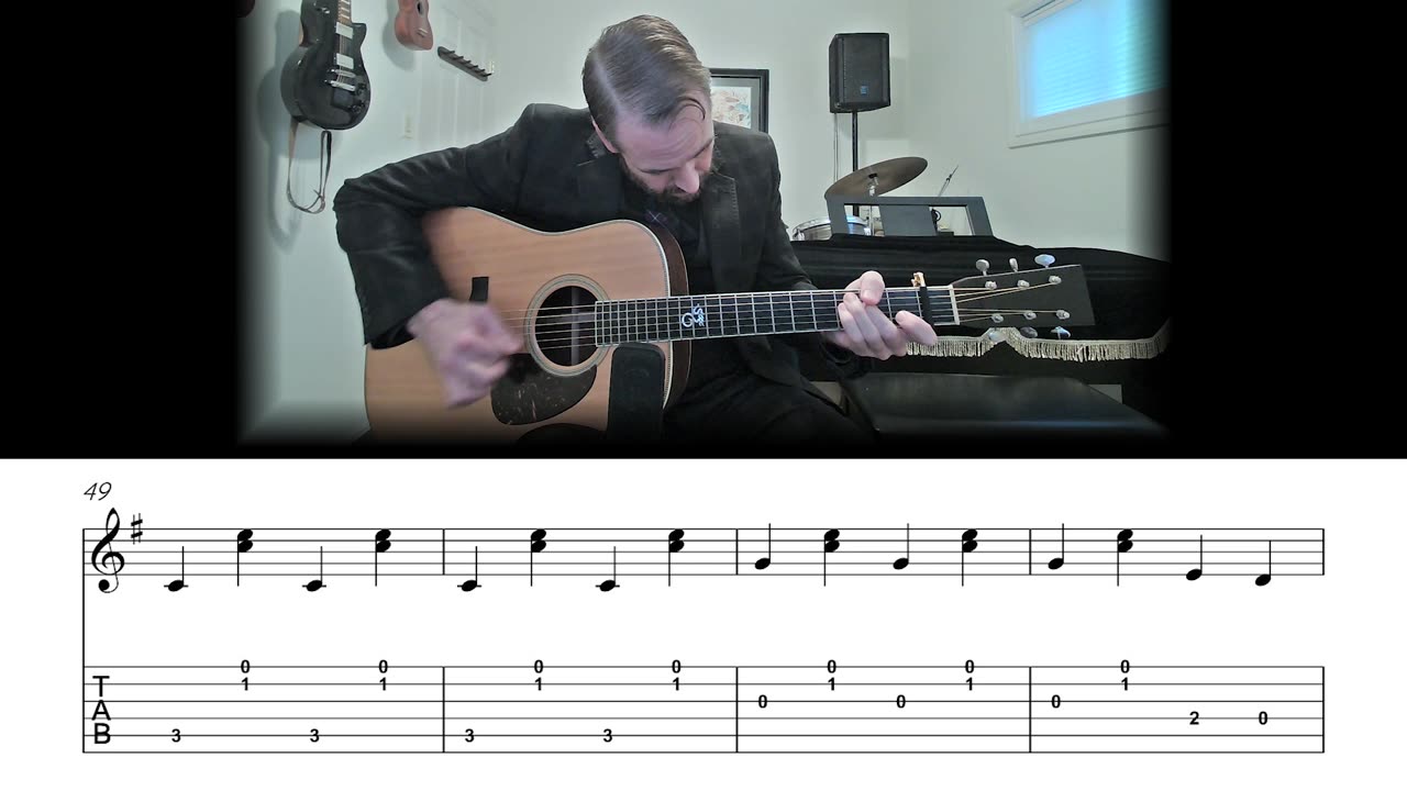 (Ghost) Riders in the Sky - Carter Style Guitar Lesson (Sheet Music + TAB)