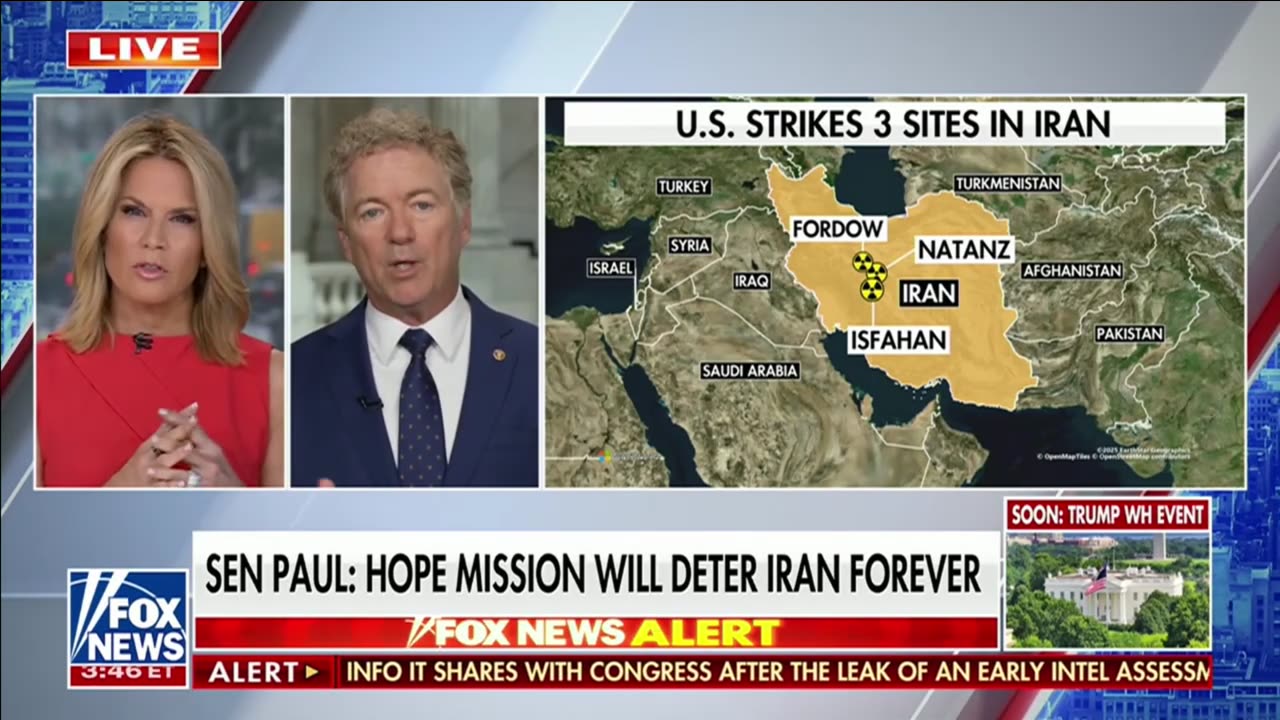 Dr. Rand Paul Updates Martha MacCallum on Classified Briefing Following Iran Strike