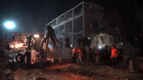 1:34 Footage from the activity of Home Front Command troops from the scenes of impact: