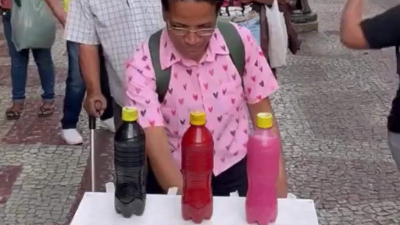 Bottle Match Madness—a hilarious party game where matching the tops and bottoms of colored bottles😂🥳