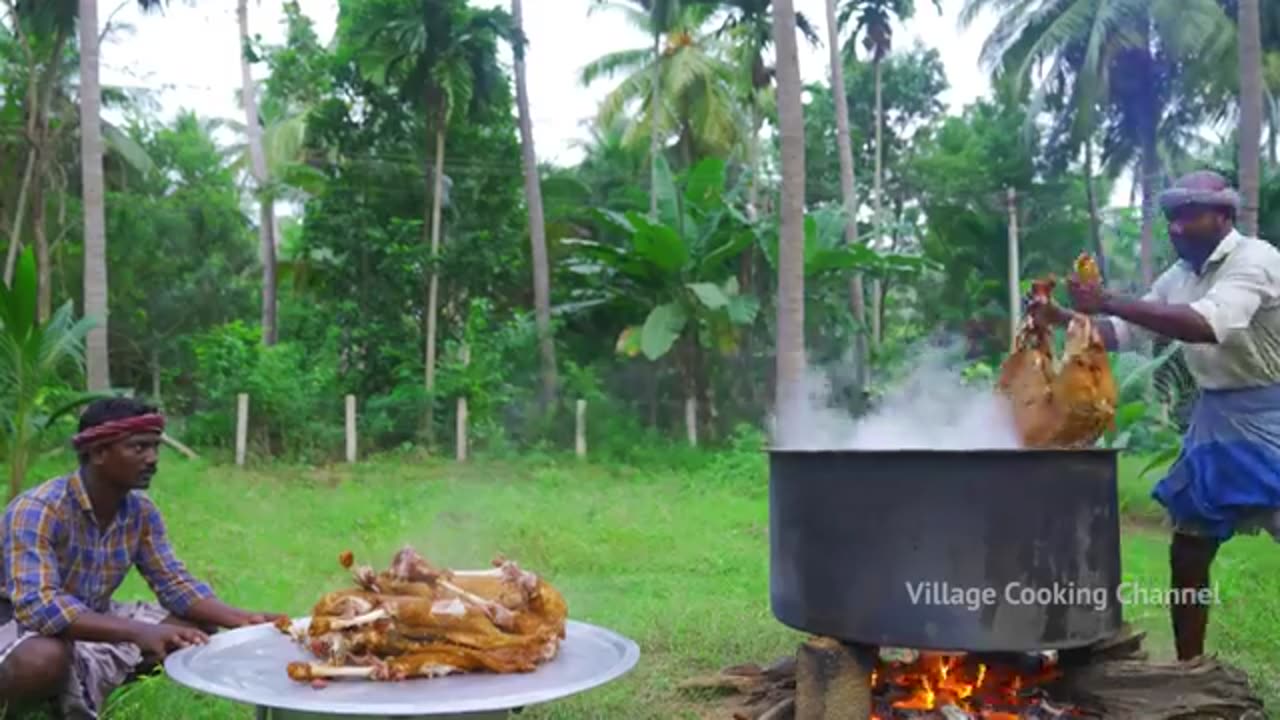 INSIDE MUTTON BIRYANI | Full Goat Mutton Cooking with Stuffed Biryani | Mutton Inside Biryani Recipe