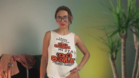 Try on haul non Transparent tops with model girl
