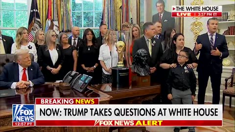 Sec. Hegseth to Gold Star families in the Oval Office: "On behalf of this beautiful group...