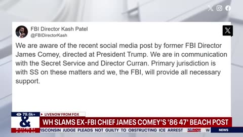 Ex- FBI head Comey removes ‘86 47’ post