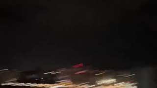 Footage of the enemy "shahed" being hit in the Central Park residential complex in the Pechersk
