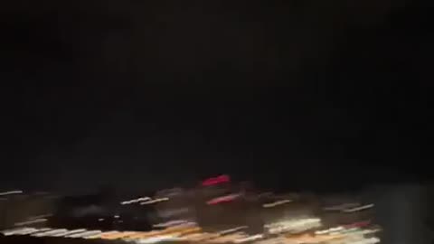 Footage of the enemy "shahed" being hit in the Central Park residential complex in the Pechersk