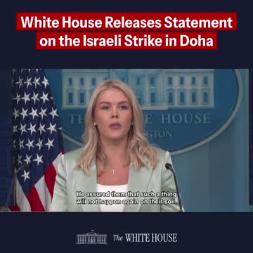 White House Releases Statement on the Israeli Strike in Doha