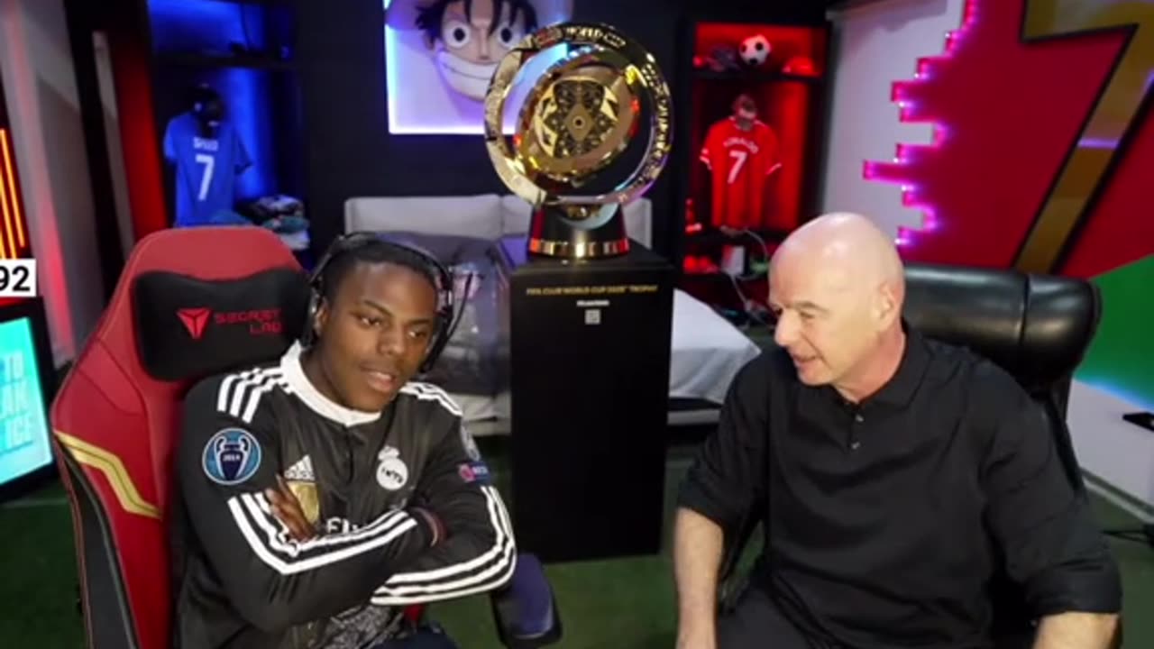 Speed asking FIFA president Messi or Ronaldo