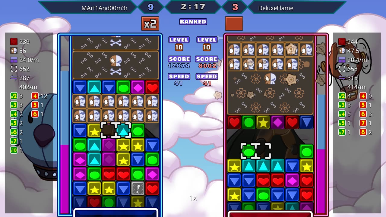 Panel Attack 2-Player (8-1-2025): MArt1And00m3r vs DeluxeFlame