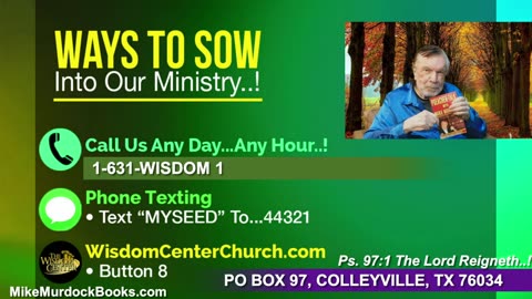 Re-Air: Wisdom Moments With Mike Murdock..!!!