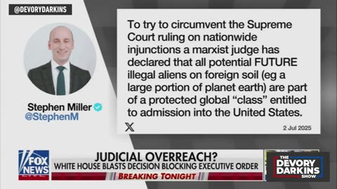 DeVory Darkins-Leftist Federal Judge issues DESPERATE RULING against Trump