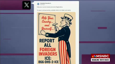 MSNBC anchor MELTS DOWN over ICE spending tax dollars on ad to report illegals.