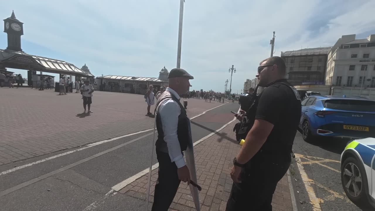 UPLOADED FROM EDGE OF THE MATRIX UTUBE CHANNEL Attacked by Antifa in Brighton Woke Mob Gone Wild