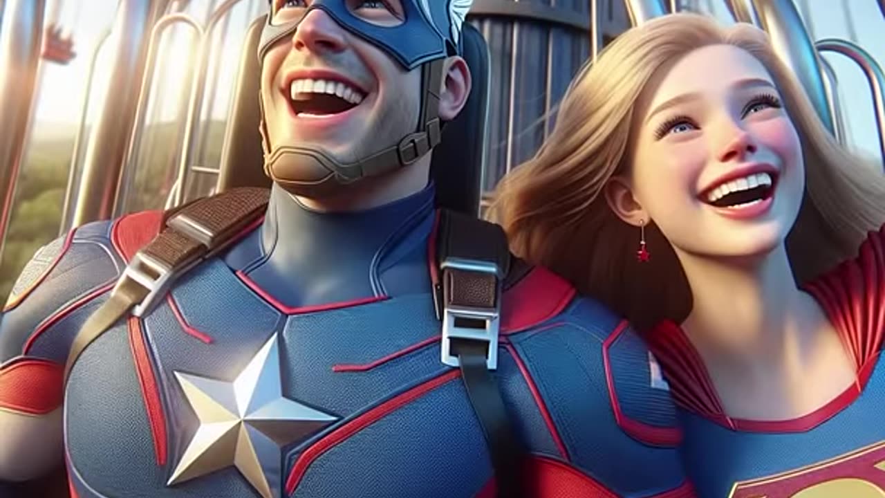 Fun Day | Spider-Man vs Venom vs Captain America at the Amusement Park