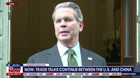 US & China trade talks were "productive," US Treasury Secretary Scott Bessent says.