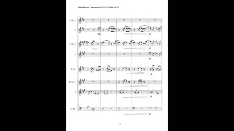Johannes Brahms – Intermezzo, Op. 76, No. 7 (Saxophone Septet + Contrabassoon)