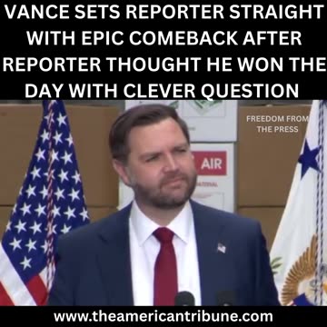 WATCH: JD Vance Turns the Tables on Lying, Woke Reporter in Epic Fashion