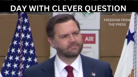 WATCH: JD Vance Turns the Tables on Lying, Woke Reporter in Epic Fashion
