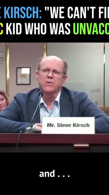STEVE KIRSCH: "WE CAN'T FIND AN AUTISTIC KID WHO WAS UNVACCINATED"