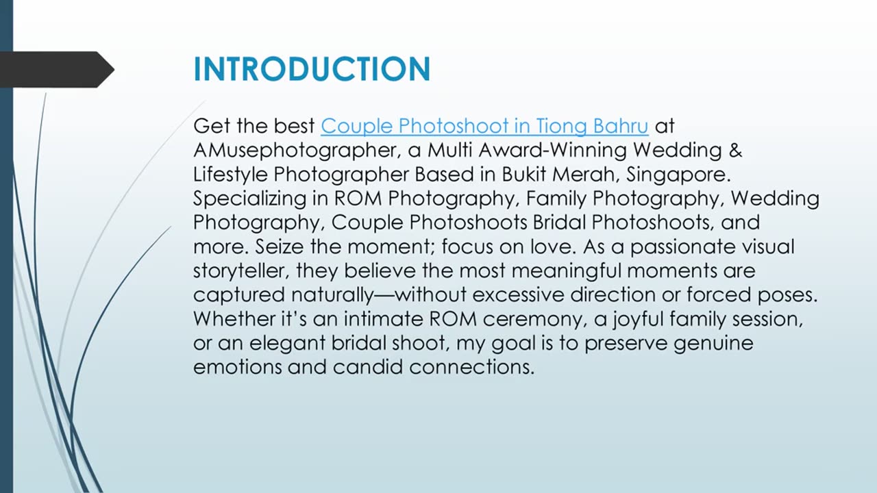 Get the best Couple Photoshoot in Tiong Bahru