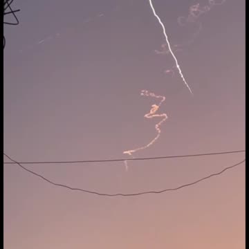 The skies of Israel minutes ago