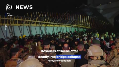 Rescuers rush to scene after deadly bridge collapse in Iraq