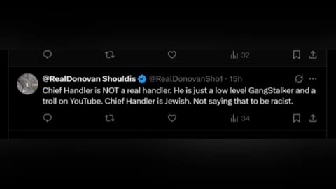 Donovan Shouldis is NOT friends with the real Chief Handler. Facts💯
