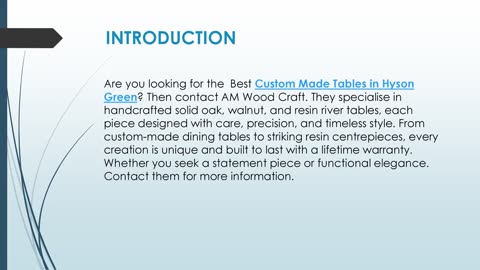 Best Custom Made Tables in Hyson Green