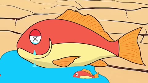 Fish Mother Cries in Desert — A Silent Scream for Her Babies 😢🐟