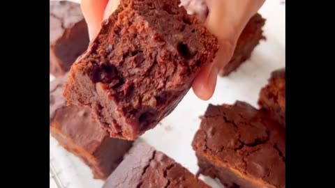 Homemade Brownies chocolate chips milk