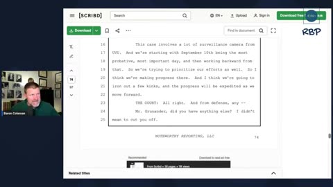 Baron Reads Robinson Transcript- UVU Surveillance Footage Coming from BEFORE Sept 10