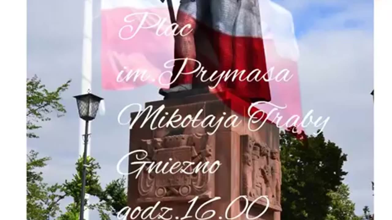 28.06.2025 Zapraszamy wszystkich do Gniezna Pomnik Chrobrego Plac im.Prymasa Mikołaja Trąby godz.16
