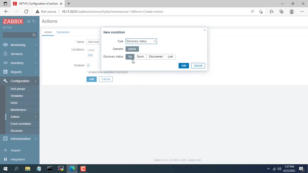 How to automatically add, remove the device on Zabbix