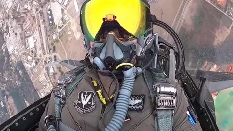 Pilot in cockpit