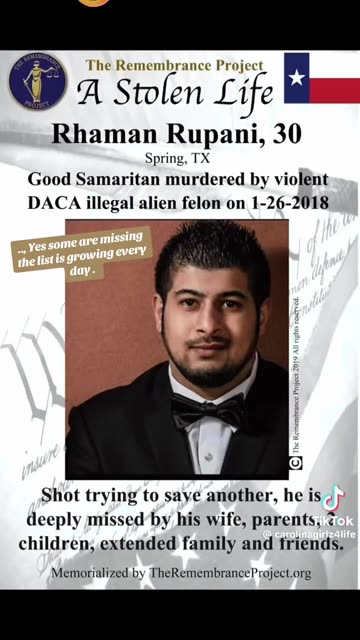 A partial list of those that lost their lives at the hands of illegals …the left is protecting .