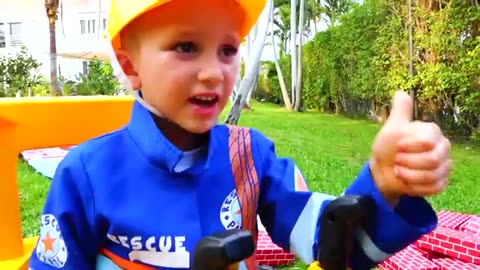 Funny kids with entertainment