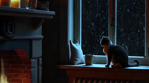 Cozy Cabin Ambience#Rain and Fireplace Sounds at Night#rain #relax #sleepmusic #cozy #fireplace |