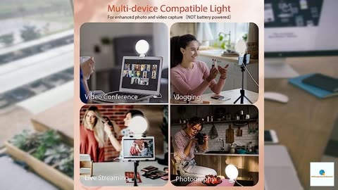 ACMEZING Clip-On Ring Light for Laptop & Phone, Upgraded 60-LED Full-Screen Anti-Glare Lig