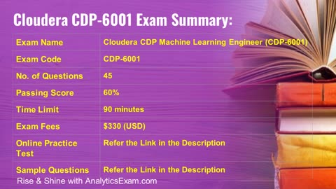 CDP-6001 | Cloudera CDP Machine Learning Engineer Exam | How to Prepare
