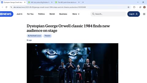 ABC runs story on 1984 stage play day after Big Brother host's house catches fire. Q incidence?
