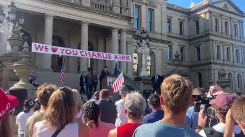 Hundreds gather for Charlie Kirk vigil in Lansing