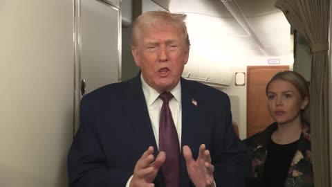 President Trump Gaggles with Press on Air Force One, Jan. 11, 2026