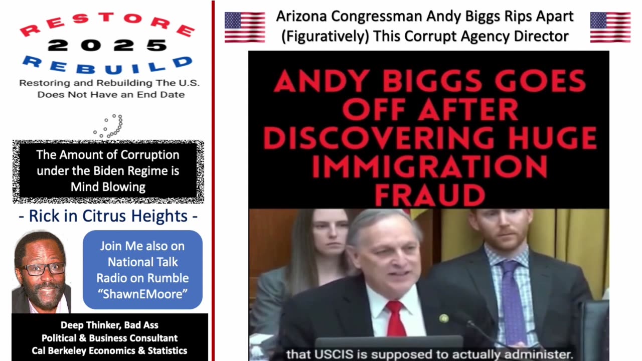 Congressman Andy Biggs (R-AZ) Roughs Up Corrupt USCIS Official on Capitol Hill