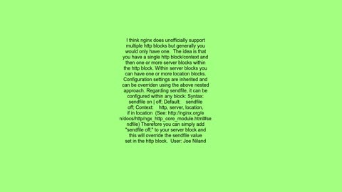 Can a single Nginx site have its own http block