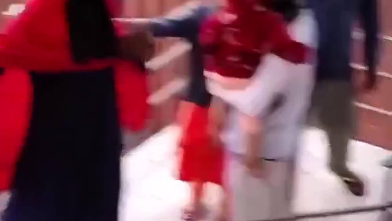 Husband slaps the wife & she.......