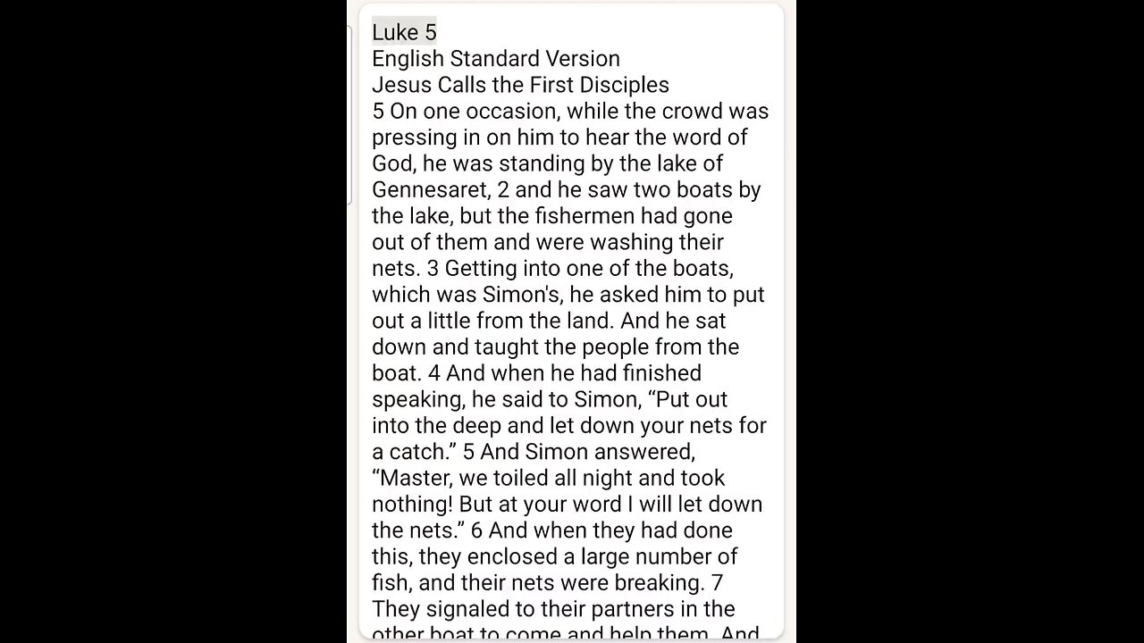 Luke Chapter 5 ESV