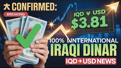 CONFIRMED: Iraqi Dinar 100% International | IQD to USD News Update
