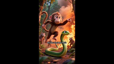 monkey/snake/friendship/jungle